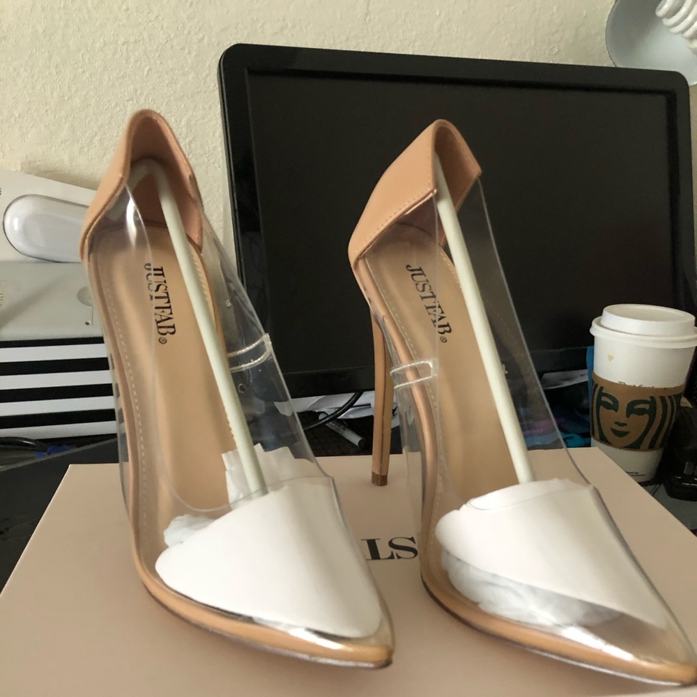 Just Fab Clear Heels